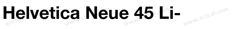 Helvetica Neue 45 Li字体转换